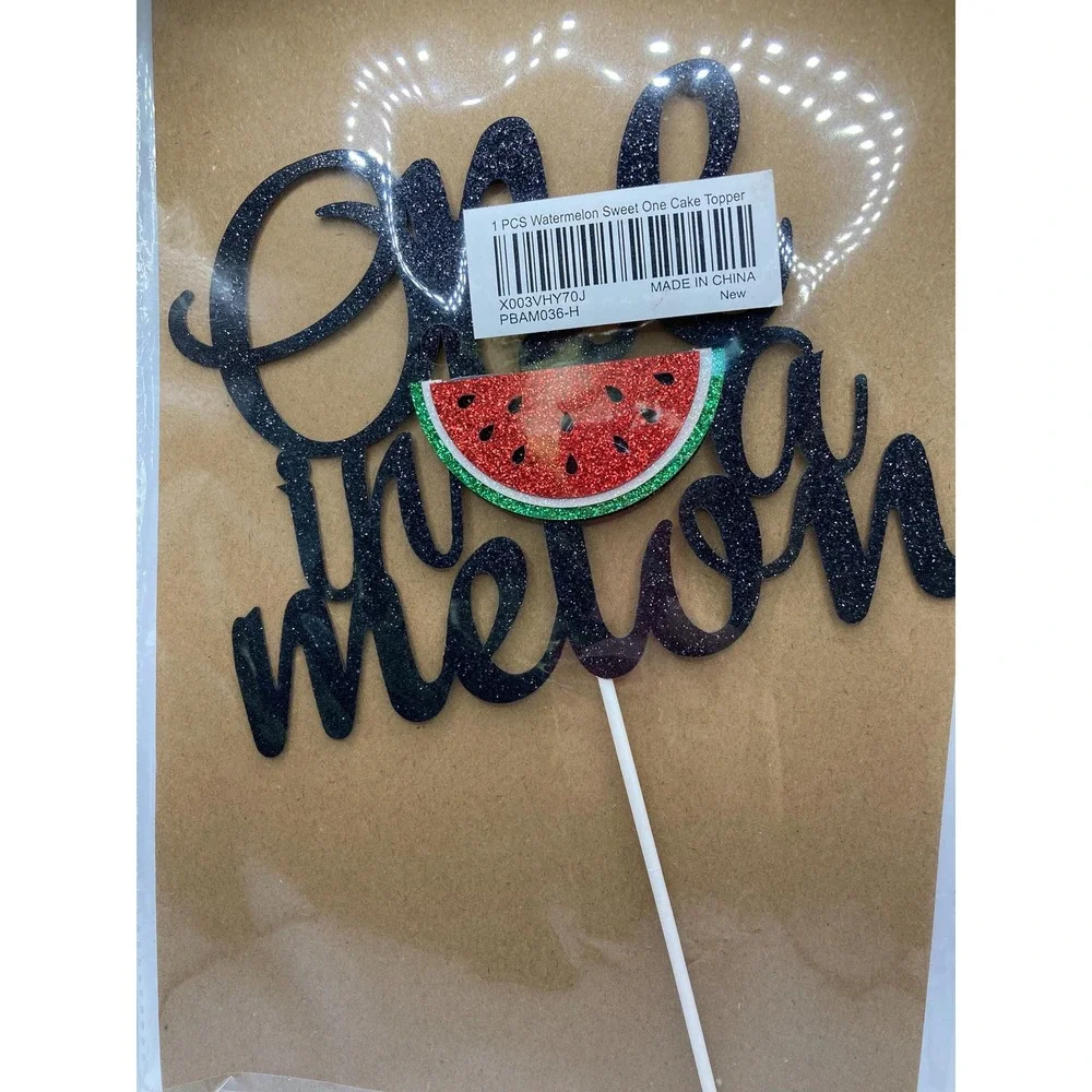 One in a Melon cake topper